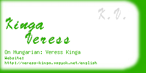 kinga veress business card